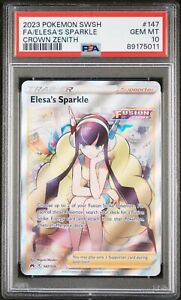 Pokemon TCG Elesa's Sparkle 147 Crown Zenith Full Art PSA 10