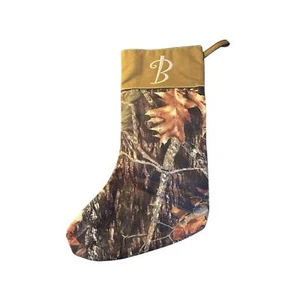 Camouflage Christmas Stocking with letter B - Picture 1 of 3