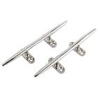 (2 Pcs) 8 Inch Stainless Steel Open Base Cleat Boat Yacht Dock Line Rope Marine