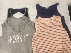 Old Navy Series 8 Tek Gear Active Workout Shirts Womens M Lot Of 4 Shirts H1 - Picture 1 of 9