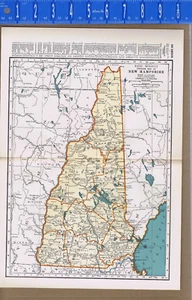 NEW HAMPSHIRE - United States - 1933 Color Map - Picture 1 of 1