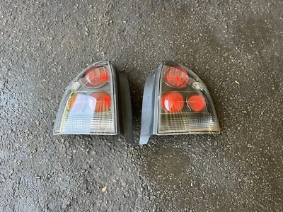 96-00 Honda Civic 3DR Hatchback Tail Lights Black Lamp EK - Image 1 of 4