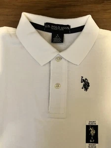NWT Boys White Polo Shirt Size S (6-7) - Picture 1 of 6