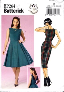 Vestido retro vintage Butterick 6094 patrón de costura Gertie talla 14-22 fuera de stock - Imagen 1 de 4