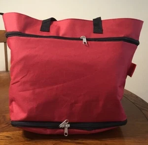 Stuff You Love Maroon Expandable Rolling Bag - Picture 1 of 9