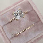 2Ct Princess Cut Vvs1 Bridal Wedding Ring Set 14K Rose Gold Finish Lab Created