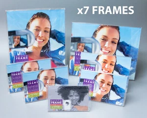 Standing Acrylic Photo Frame Lot | 8x10 / 10x8 / 7x5 / 6x4 / 5x3.5 | Free S&H ! - Picture 1 of 6