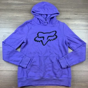 Fox Racing Boundary Pullover Fleece Hoodie Women’s Small Purple Logo Cozy Pocket - Picture 1 of 16