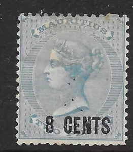 MAURITIUS SG85 1878 8c ON 2d AZUL MTD COMO NUEVO. - Imagen 1 de 1