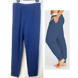 Calvin Klein CK One French Terry Jogger Lounge Pants Blue Choose Size New QS6493 - Picture 1 of 3