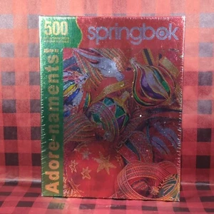 SEALED Springbok Christmas Decorations Jigsaw Puzzle Adore-naments! 18x23.5" NEW - Picture 1 of 6