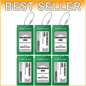 Customizable Steel Luggage Tags Set - Secure Travel Identification for All Bags - Picture 1 of 8