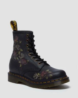 NIB*Womens*Dr. Martens*1460 Boot**6-10*Black Decayed Roses Lace Up*Doc Marten