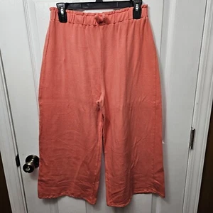 GIRLS V.&GRIN CORAL CROPPED WIDE LEGGED STRETCHY PANTS SIZE XL - Picture 1 of 13
