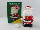 VTG Holiday Lights Santa Ceramic Tea Light Candle Holder 5.5&quot; Christmas Almar