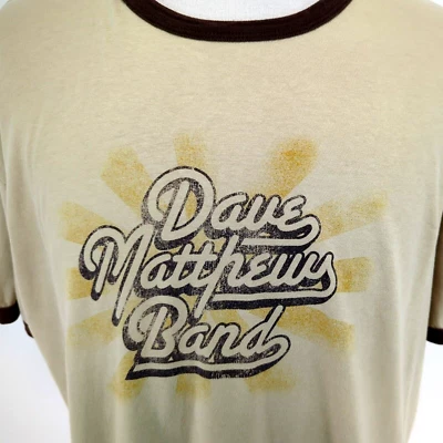 Camiseta De Colección Años 90 DAVE MATTHEWS BAND Timbre Gráfico Marrón EE. UU. Para hombres 2XL RARA * Foto 1 de 4