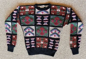 Northern Isles VTG Sweater Mens M UNISEX HandKnit 55% RAMIE45% COTTON Multicolor - Picture 1 of 21