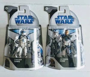 Hasbro Star Wars The Clone Wars: Clone Pilot Hawk & Arc Trooper Echo - In Hand! - Picture 1 of 3