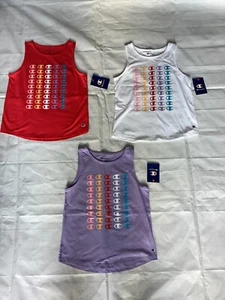 Champion Girls Youth Multi-Color Logo Sleeveless Tank Top Lot Of 3 Size L (14) - Picture 1 of 4