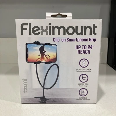 NEW - Fleximount Clip-On Grip Cell Phone Holder, Up to 24" Reach Adjustable - Image 1 of 4