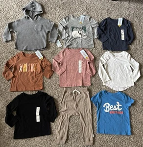 2T 24month Baby Boy clothes lot: Cat and Jack (9 pcs) Shirts, Pants, Outfits - Picture 1 of 8