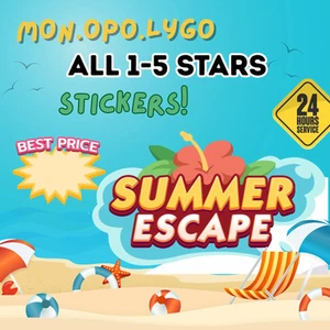 Monopoli_Go Sticker 1/2/3/4/5 ⭐ Summer Escape Album - Best Seller 🔝 - Picture 1 of 1