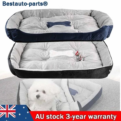 Dog Bed Pet Cat Calming Floor Mat Sleeping Comfy Cave Washable 90×70cm/120×90cm - image 1 of 4