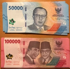 Indonesia. - 5 x 50.000 and 5 x 100.000 Rupiah 2022 - Picture 1 of 3