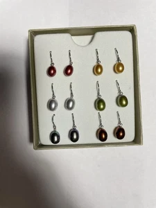 Honora Collection Freshwater Cultured Pearl Drop Earrings 6 Pairs Boxed Gift Set - Picture 1 of 4