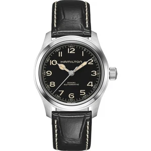 Hamilton Uhr Khaki Field Auto H70405730 Herren 38mm Leder Schwarz Zahlen - Bild 1 von 3