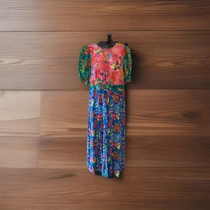 Boden Womens Long Pleated Floral Colorful Dress Size 8 NWOT BO12 - Picture 1 of 11