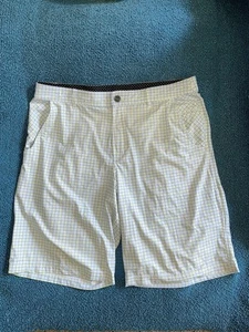 Pantalón Corto Lululemon El Current 9” Forrado Talla 38 Azul Verde Surf Natación - Imagen 1 de 6