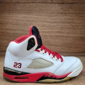 Air Jordan 5 Retro Men's Basketball Shoes Fire Red White 136027-120 Lot Size 8 - Picture 1 of 21