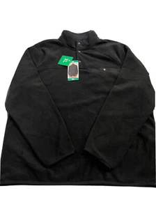 32 Degrees Men’s ¼ Snap Pullover XL Black Mens NEW X-LARGE Soft Shell Cozy - Picture 1 of 12