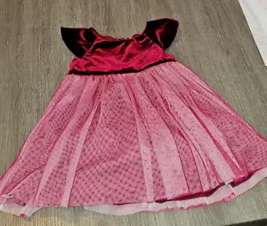 Seltene Editionen Mädchen Kleid Größe 2T - tiefrotes Samt-Oberteil, Rock hat Glanz - Bild 1 von 6