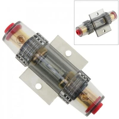 Interruptor de circuito estéreo para automóvil calibre 8 AGU soporte para fusible fusible en línea 60A amplificador de audio