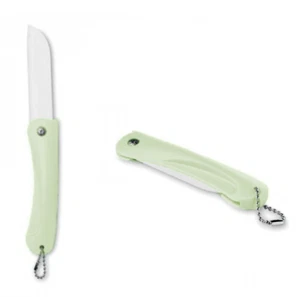 COLTELLINO PORTATILE LAMA IN CERAMICA COLTELLO VERDE ANTI RUGGINE CUCINA E ALTRO - Foto 1 di 2