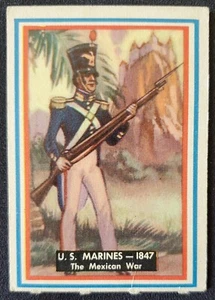 1953 Fighting Marines Uniforms 1847 The Mexican War Chapultepec USMC Topps #92 - Picture 1 of 6
