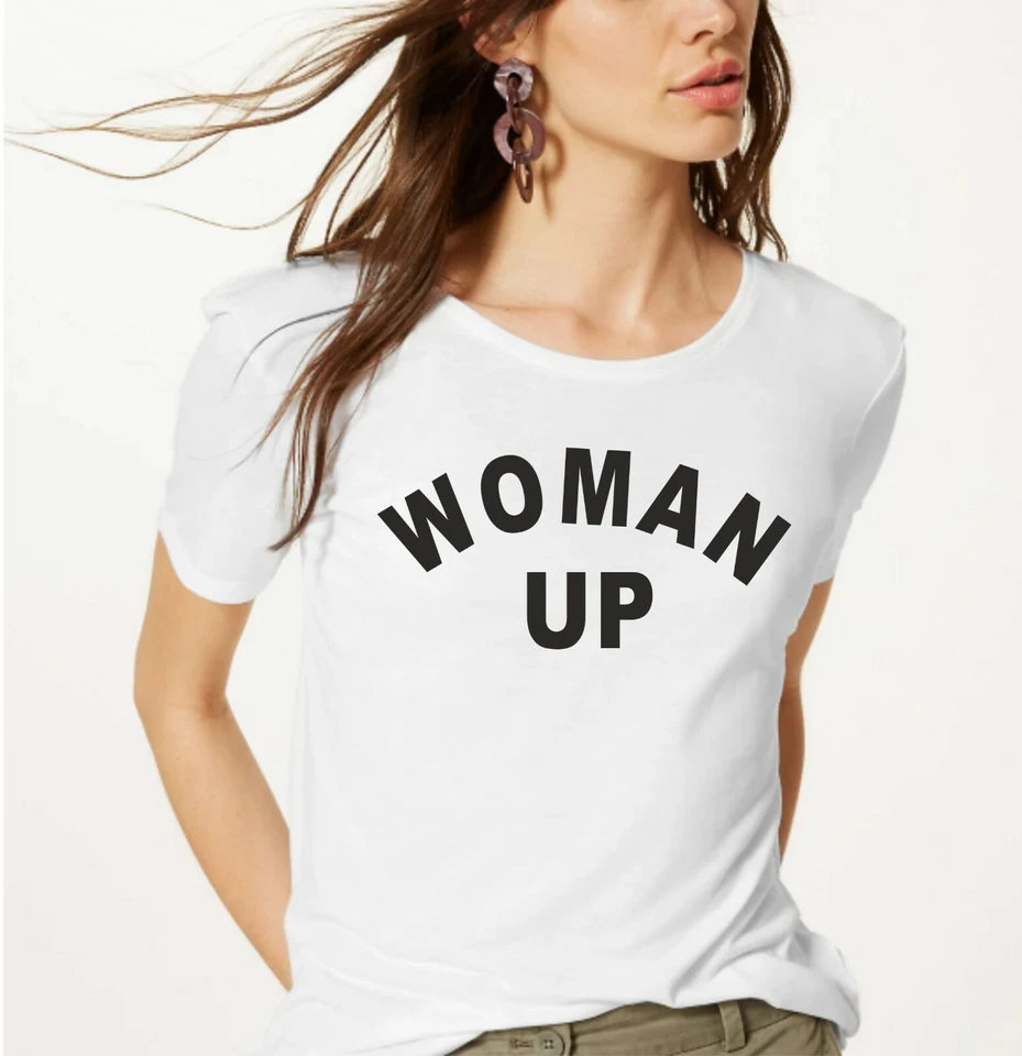 WOMAN UP T-Shirt Feminist Female Empowerment Tee GIRL POWER Feminism  - Image 1 of 1