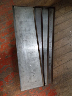 Vintage Stainless Steel Letterpress Galley Trays SET OF 4 ( 23.5x6.5) Inches - Image 1 of 2