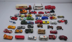 x40+ Vehicles Die cast toy cars Vintage Collectable damaged Truck Helicopter - Picture 1 of 24