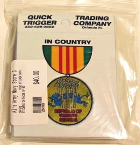 Lot Of 40 USA Military Republic of Vietnam Service Decal Bumper Sticker 3 in War - Picture 1 of 3
