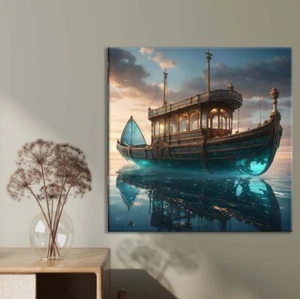 Crystal Boat on Water Limited Edition High Quality Home Decor Australian Made - Bild 1 von 3