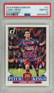 2015 Panini Donruss Lionel Messi Pitch Kings #17【PSA 10 GEM MT】 - Picture 1 of 1