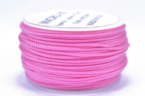 Rose Pink - Micro Cord 1.18mm 125ft Nylon Rope Spool - Made in the USA - Picture 1 of 2