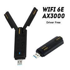 Fenvi AX3000 WiFi 6E USB 3.0 Wifi Adapter Tri Band USB wifi Dongle for Win 10/11