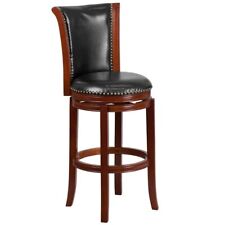 Flash Furniture Wooden Bar Stool in Black and Chestnut