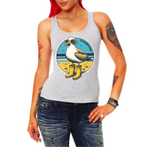 Damen Tank Top Ostseeflamingo moin ahoi Möwe Strand Sonne Urlaub Meer Spruch - Bild 1 von 3