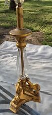 Vintage Gold & Crystal Table Lamp Hollywood Regency GLAM  Stylish 