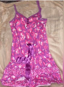 Girl's Justice Pink/Purple Cheetah Print Romper Pajamas. Size 8. - Picture 1 of 2